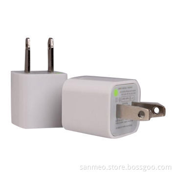 Portable and Wholesale Green Dot USB Wall Charger for iPhone/iPad/iPod, 5V DC, 1A OutputNew
